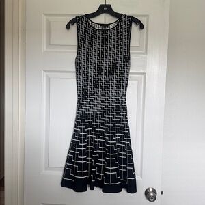 ohne titel black/white pattern knit dress